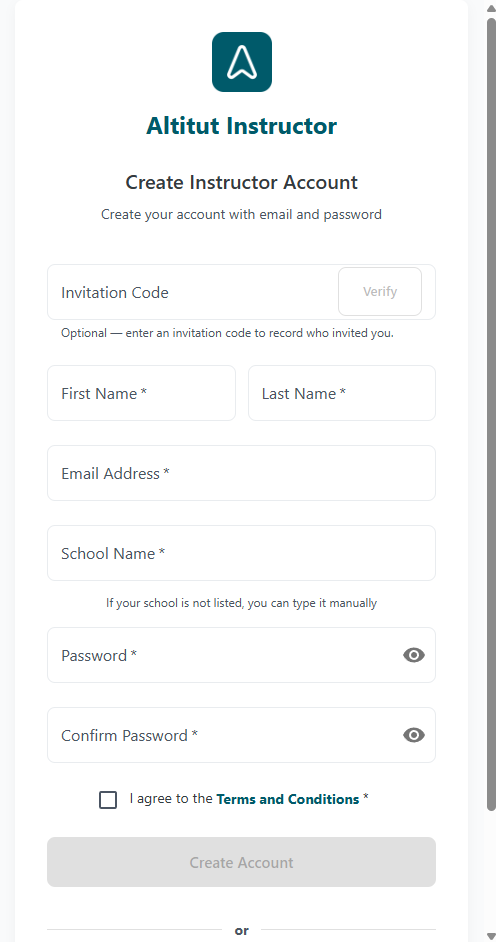 Instructor platform step 1 preview