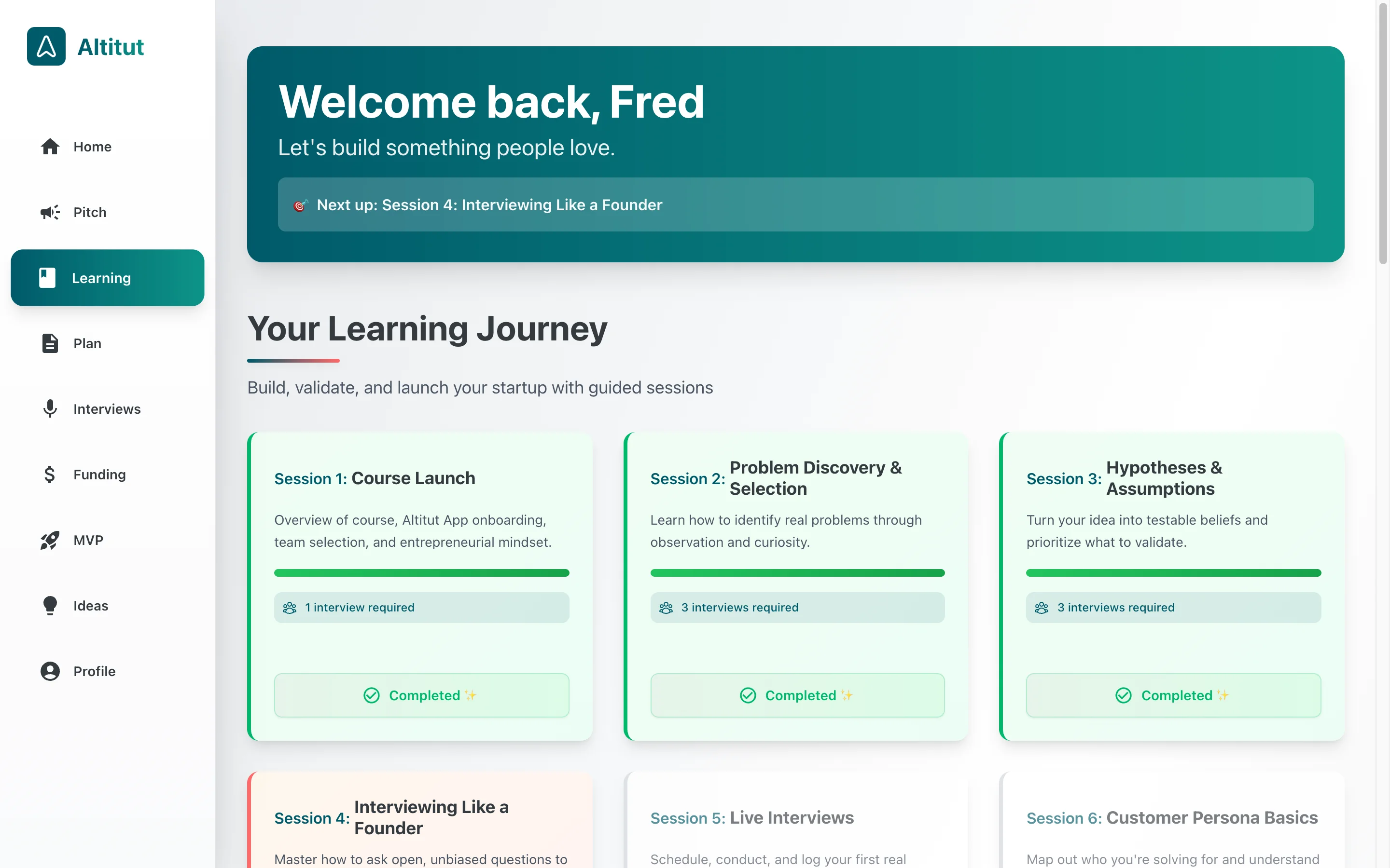 Learning Journey Dashboard